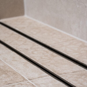 Lauxes tile insert strip drain - six colours